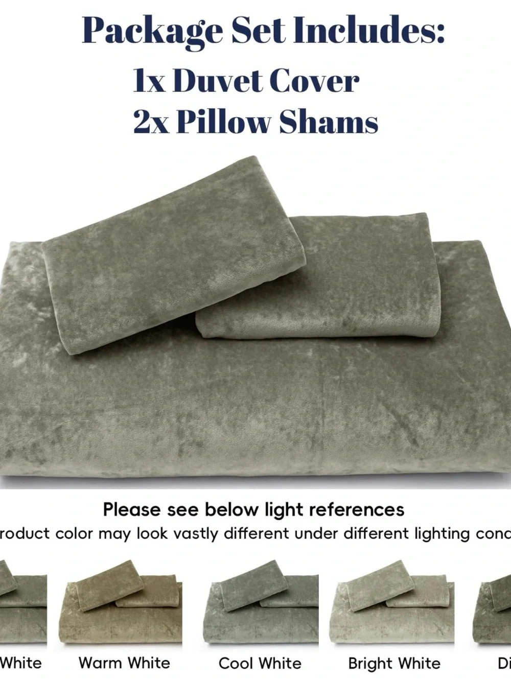Truly Velvet Duvet Cover Set in Smokey Olive
